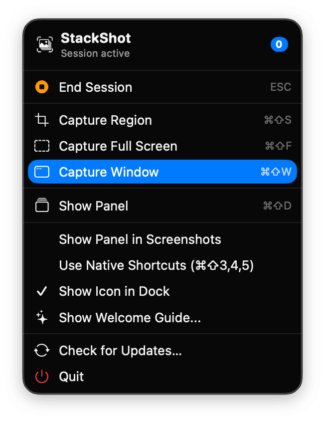 Menu Bar Controller